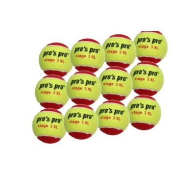 Piłki tenisowe juniorskie Pro's Pro Stage 3 XL | 60 p