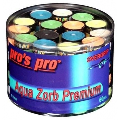 Owijki tenisowe wierzchnie Pro's Pro Aqua Zorb mix 0,70 | opakowanie 60 szt