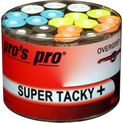 Owijki tenisowe wierzchnie Pro's Pro Super Tacky+  mix 0,50 | opakowanie 60 szt