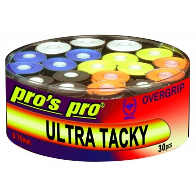Owijki tenisowe wierzchnie Pro's Pro Ultra tacky lepkie 0,70 mix | opakowanie 30 szt