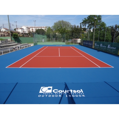Nawierzchnia tenisowa -  Courtsol PRO - ośmiowarstwowy, z granulatem gumowym zwiększającym amortyzacje