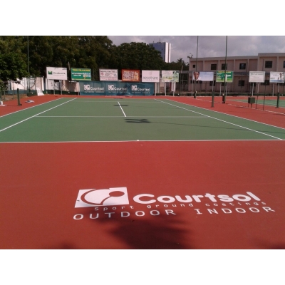 Nawierzchnia tenisowa -  Courtsol Standing Plus - czterowarstwowa, bez podkładu amortyzującego